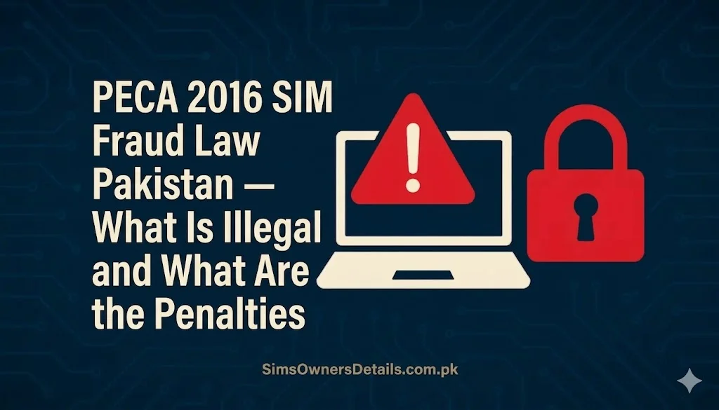 PECA 2016 SIM Fraud Law Pakistan — What Is Illegal and What Are the Penalties